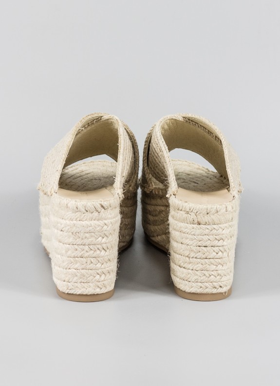 Cuñas yute FEELING STREET en color beige para mujer