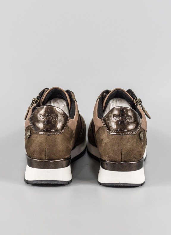 Zapatillas REFRESH em cor taupe para mulher