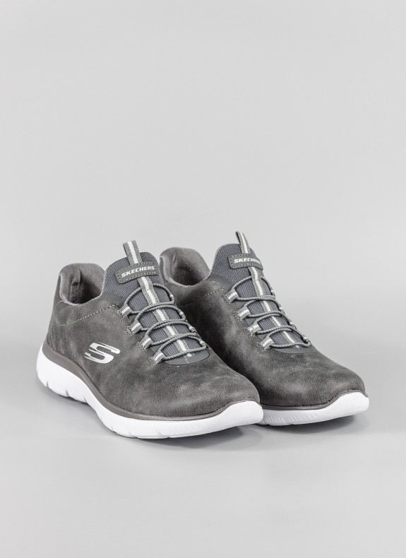 Baskets SKECHERS en gris pour femme