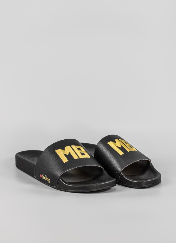 Tongs MB-FEELING CHAUSSURES en couleur noire pour homme