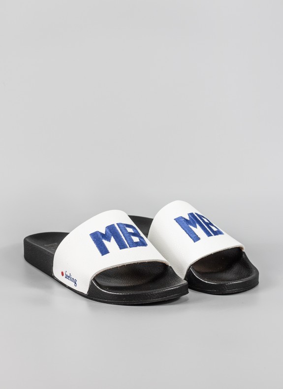 Tongs MB-FEELING CHAUSSURES en couleur blanche pour homme