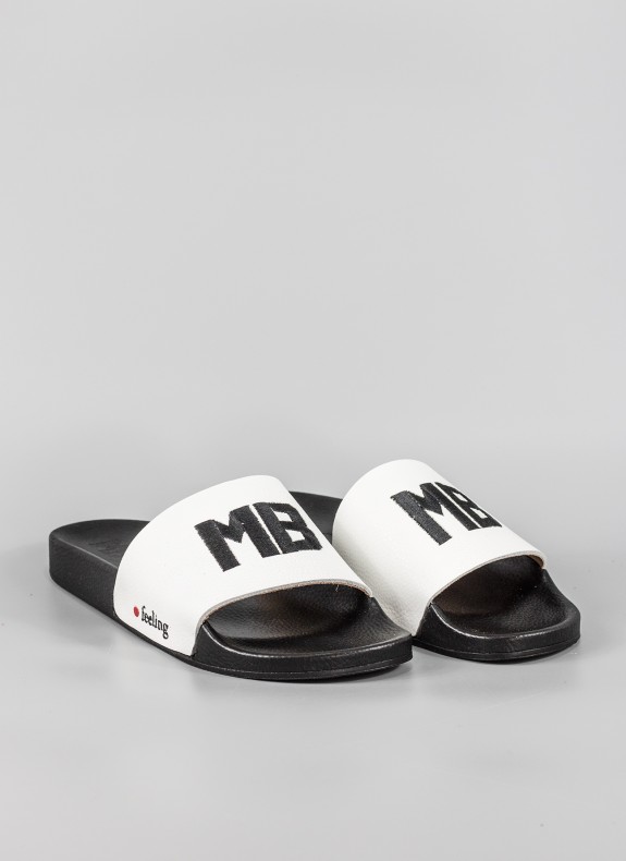 Tongs MB-FEELING CHAUSSURES en couleur blanche pour homme