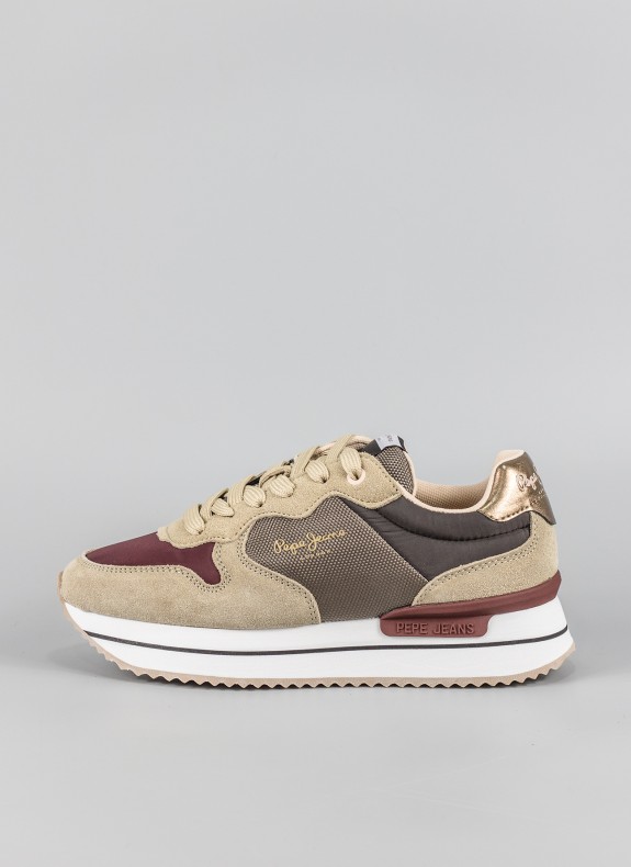 Zapatillas PEPE JEANS cor bege para mulher