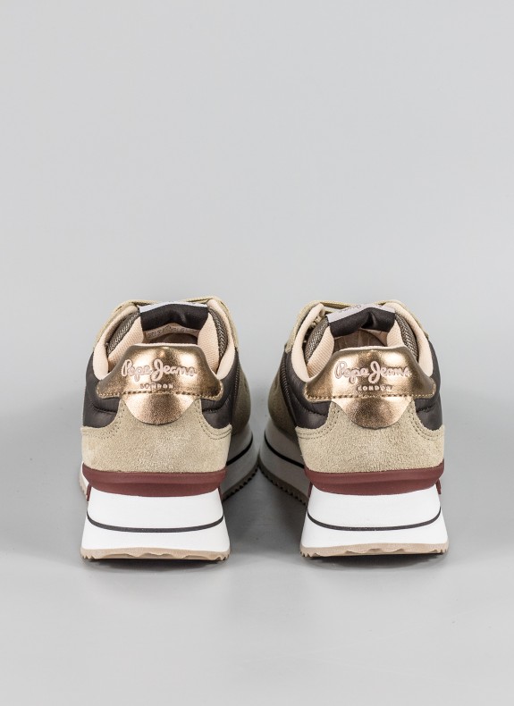 Zapatillas PEPE JEANS cor bege para mulher