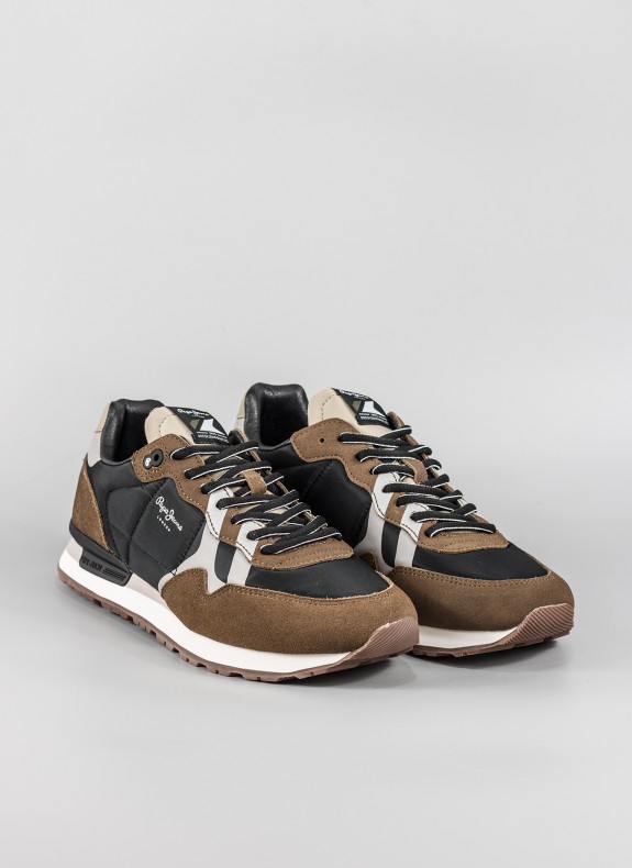 Zapatillas Pepe Jeans serraje en color negro para hombre