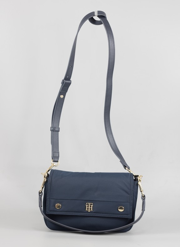 Sac bandoulière TOMMY HILFIGER en bleu marine pour femme.