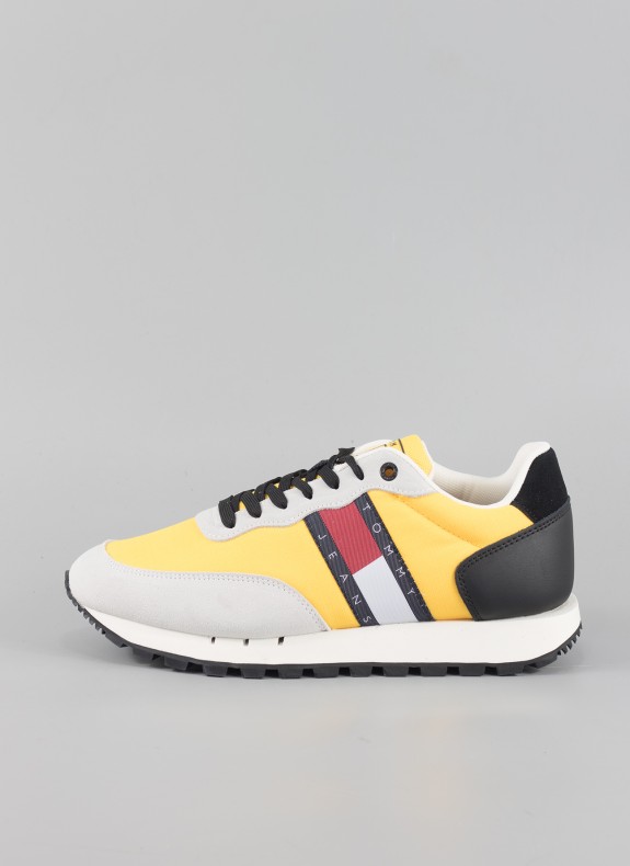 ZAPATILLAS TOMMY HILFIGER TOMMY JEANS LEATHER RUNNER AMARILLO