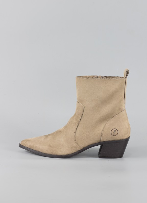 Bottines KESLEM en couleur taupe pour femme.