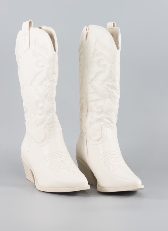 Bottes KESLEM de couleur beige pour femme