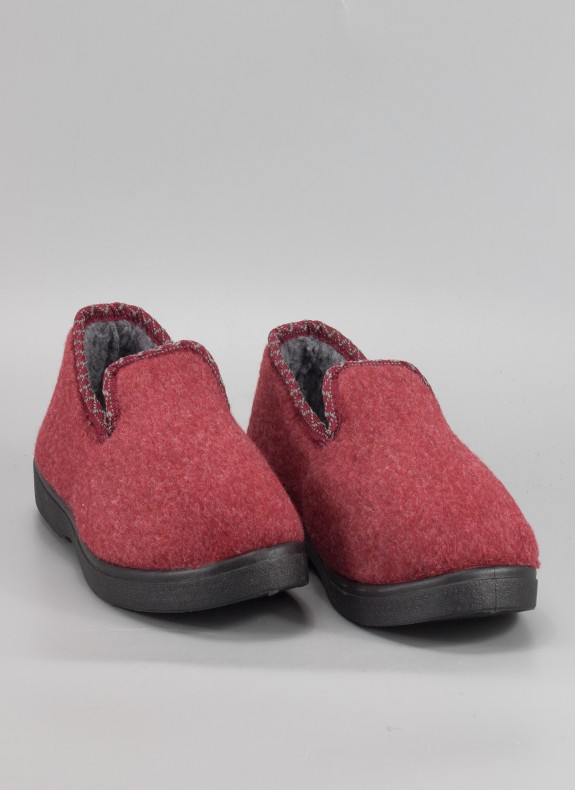 Zapatillas casa KESLEM en color rojo para mujer