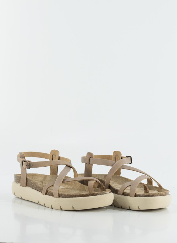 Sandale KESLEM en cuir couleur pour femme