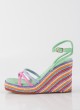 Sandale KESLEM de couleur verte pour femme