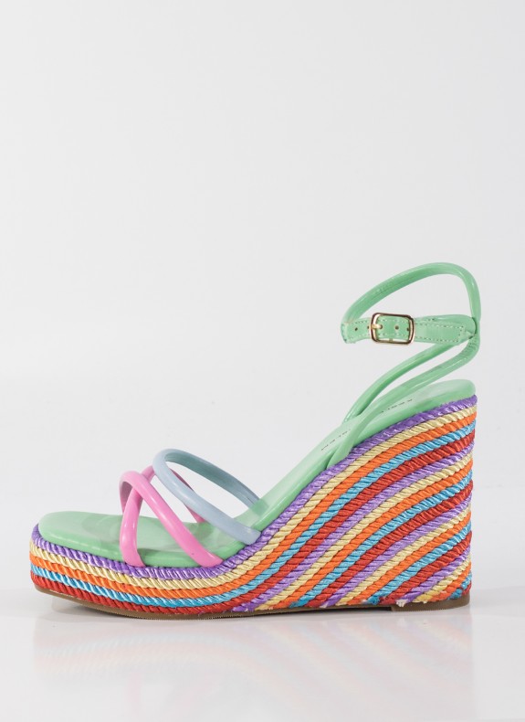 Sandalia KESLEM en color verde para mujer