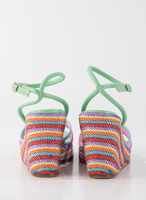 Sandale KESLEM de couleur verte pour femme