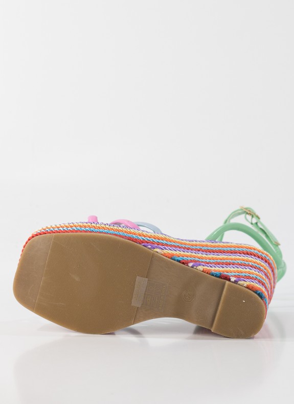 Sandale KESLEM de couleur verte pour femme