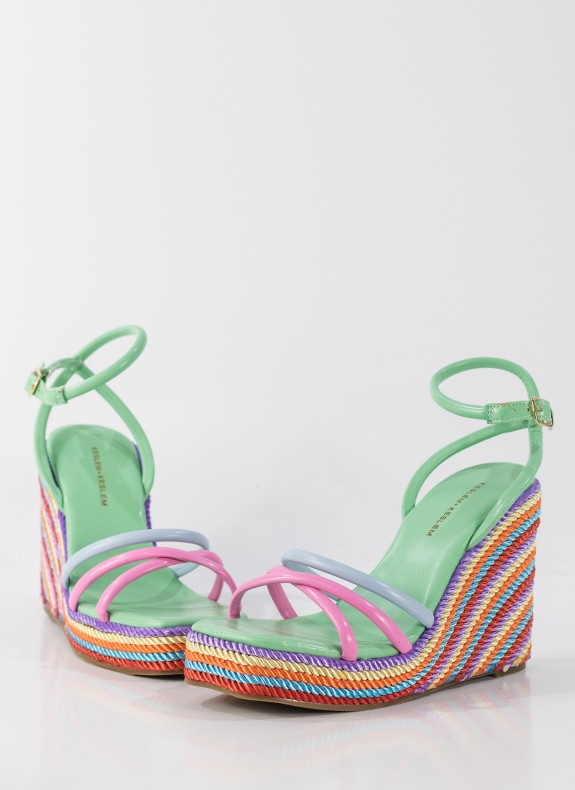 Sandale KESLEM de couleur verte pour femme