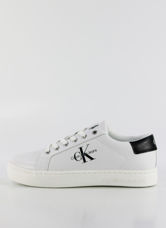 Zapatillas Calvin Klein Classic Cupsole Laceup Low LTH blanco