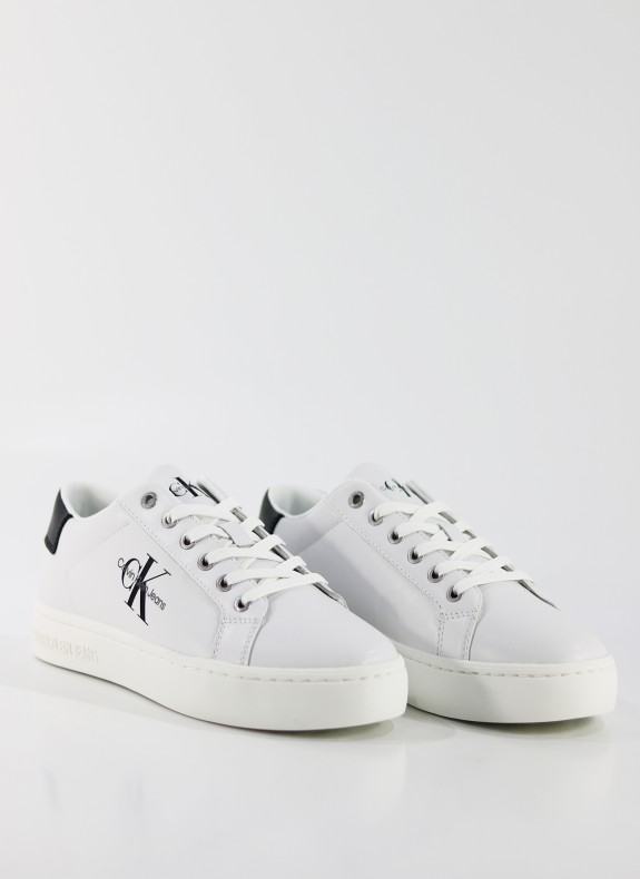 Zapatillas Calvin Klein Classic Cupsole Laceup Low LTH blanco