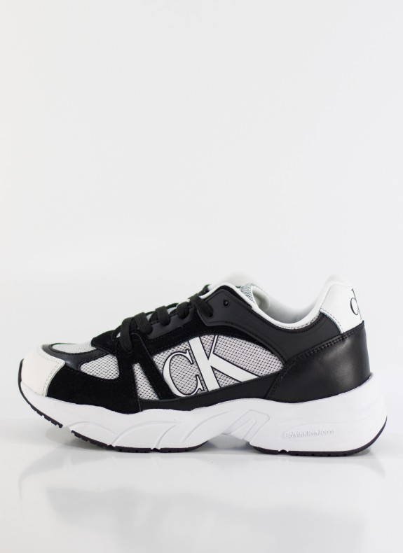 Zapatillas Calvin Klein Retro Tennis Laceup Mix LTH Negro