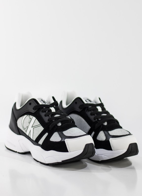 Zapatillas Calvin Klein Retro Tennis Laceup Mix LTH Negro