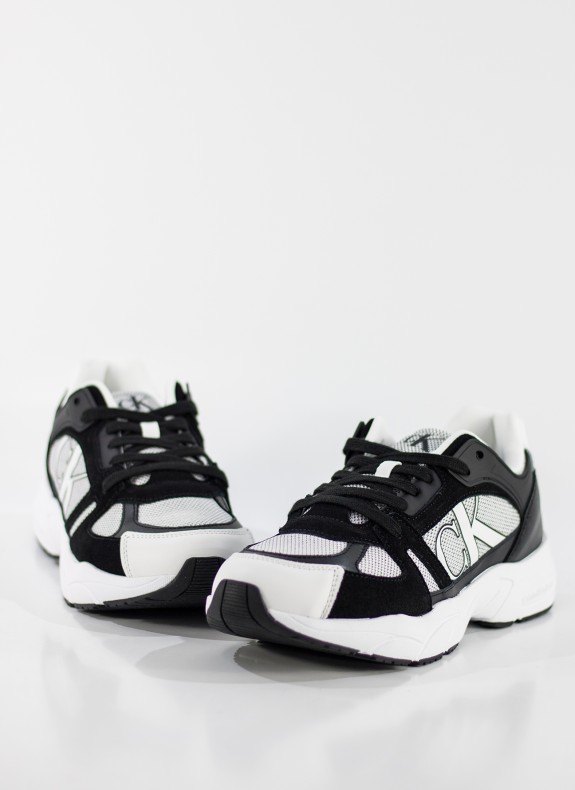 Zapatillas Calvin Klein Retro Tennis Laceup Mix LTH Negro