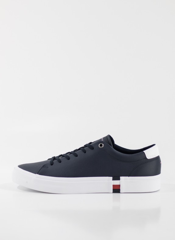 ZAPATILLAS TOMMY HILFIGER CORPORATE LEATHER DETAIL VULC MARINO