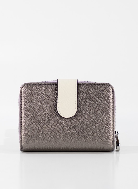 Portefeuille TOUS de couleur argent pour femme