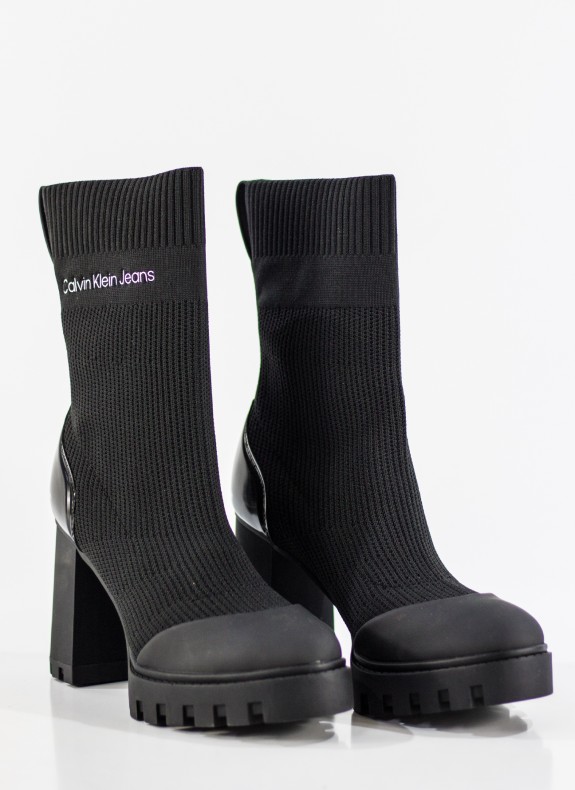 BOTINES CALVIN KLEIN PLATFORM KNIT SOCK KNIT WN NEGRO