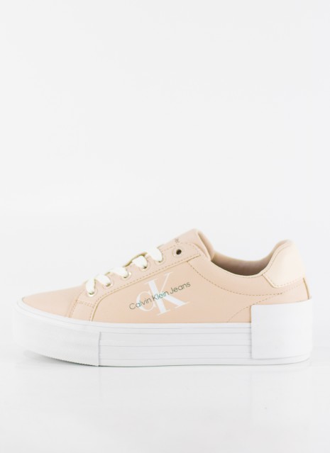 BASKETS CALVIN KLEIN BOLD VULC FLATFORM LACEUP LTH WN NUDE