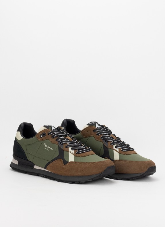 Baskets Pepe Jeans Brit Print vert