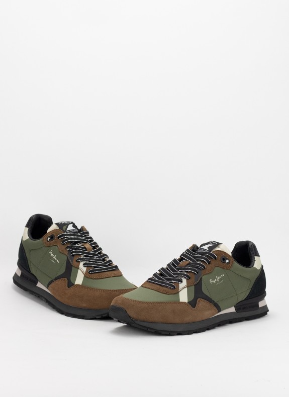 Baskets Pepe Jeans Brit Print vert