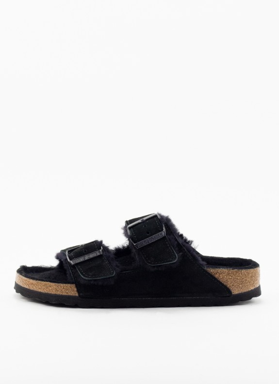 Sandalias Birkenstock Arizona Suede Leather preto