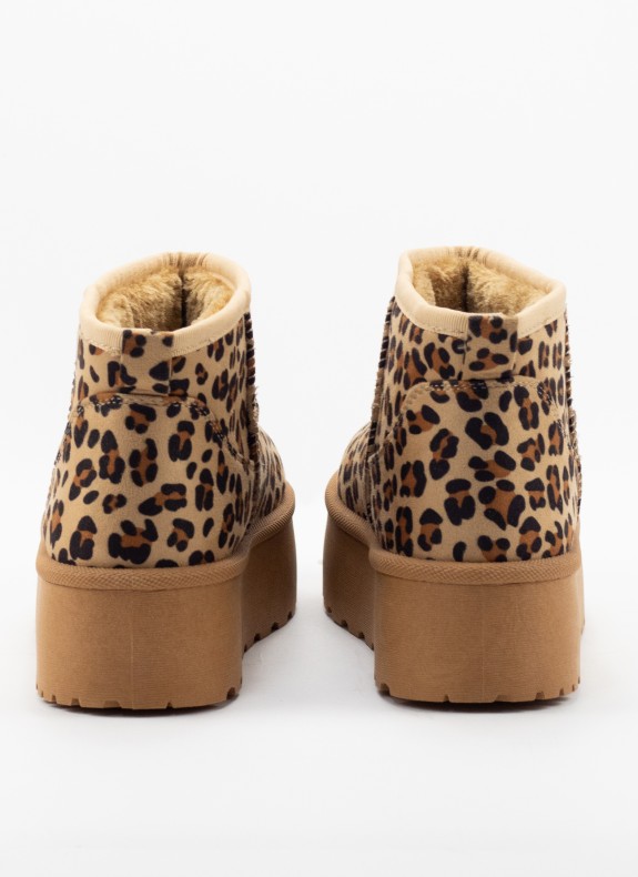 Botines KESLEM em cor leopardo para mulher