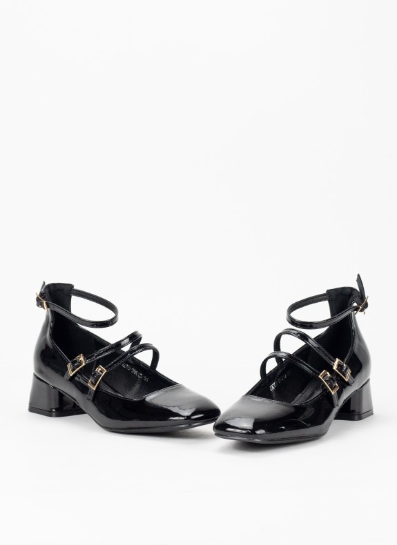 ZAPATOS KESLEM TIPO MARY JANE NEGRO