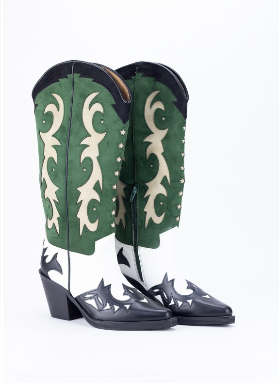 Botas Cowboy Keslem Maria verde
