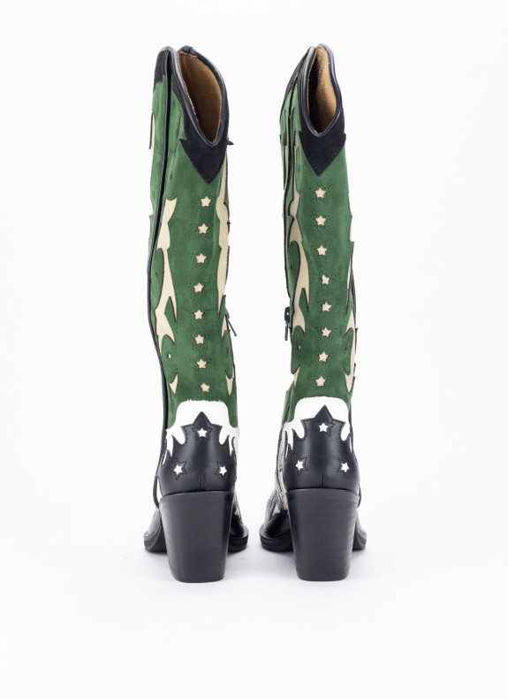 Botas Cowboy Keslem Maria verde