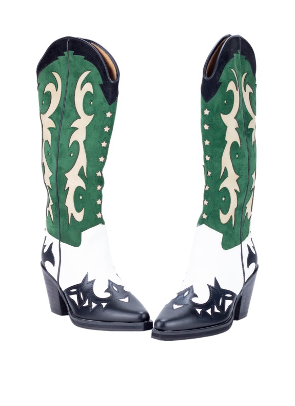 Botas Cowboy Keslem Maria verde