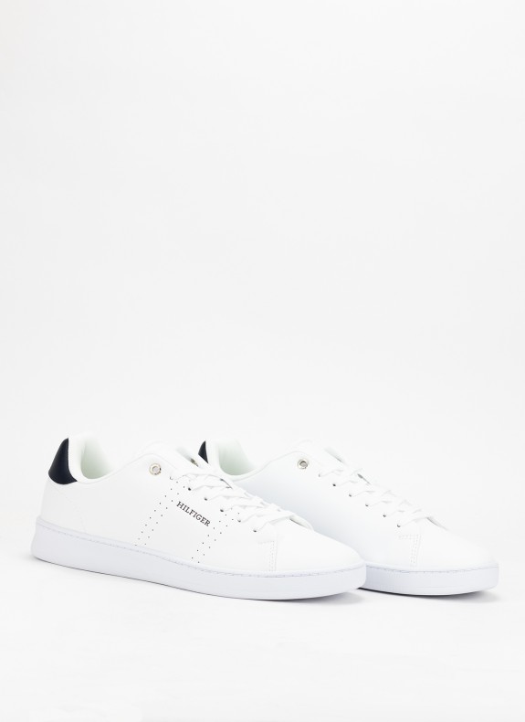 Zapatillas Tommy Hilfiger Court Cup LTH Perf Detail blanco