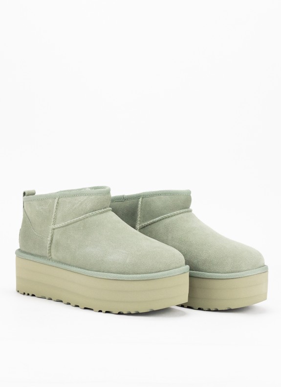 Bottines Ugg Classic Ultra Mini Platform vertes