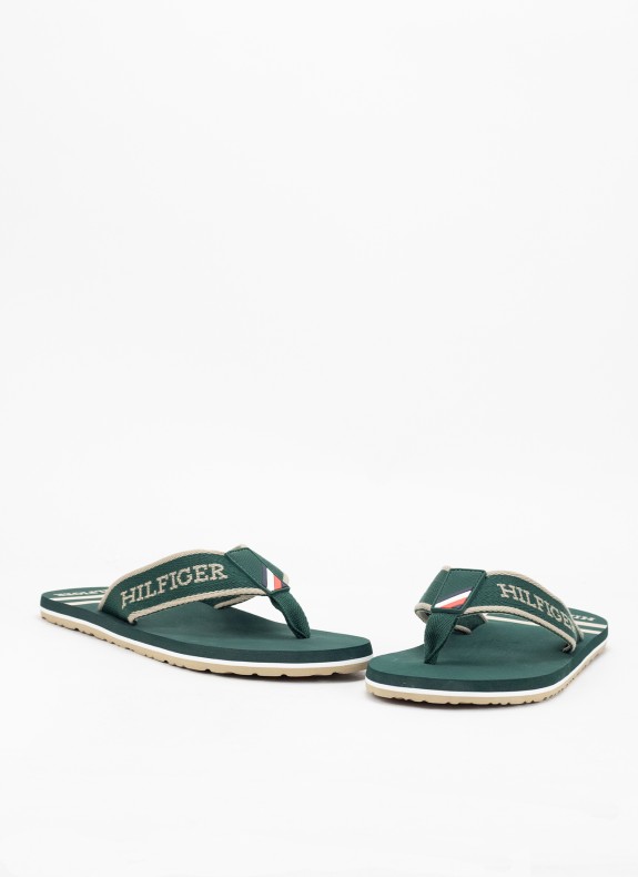 Chanclas Tommy Hilfiger Sporty Hilfiger Beach Sandal verde