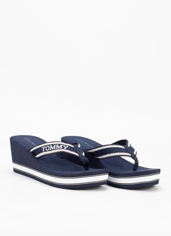 Chanclas Tommy Hilfiger Wedge Beach Sandal marinho