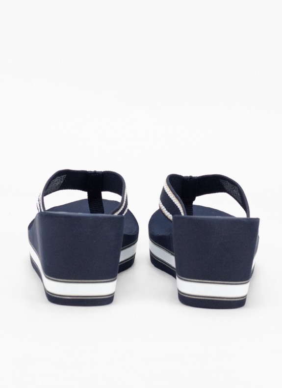 Chanclas Tommy Hilfiger Wedge Beach Sandal marino
