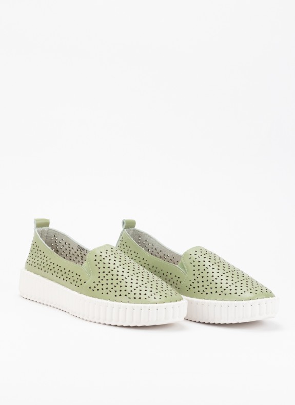 Zapatos Keslem Mocasín ligero verde