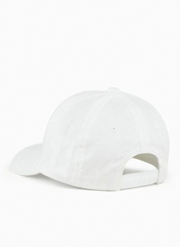 Gorra Armani EA7 Perline logo applicazione cappello da baseball bianco