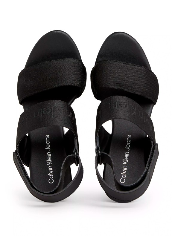 Sandalias Calvin Klein Wedge Sandal Webbing In MR negro