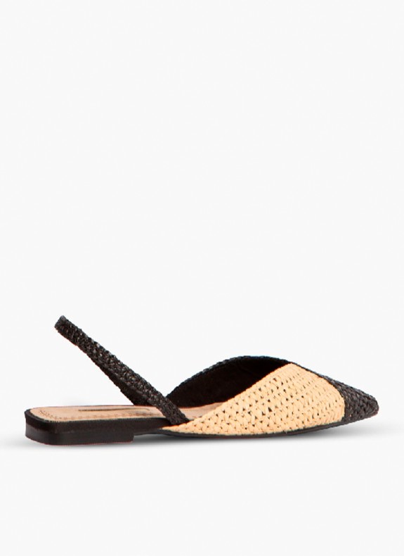 Chaussures Keslem Mule en jute noir