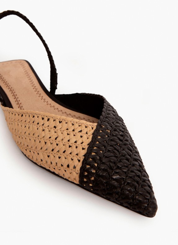 Chaussures Keslem Mule en jute noir
