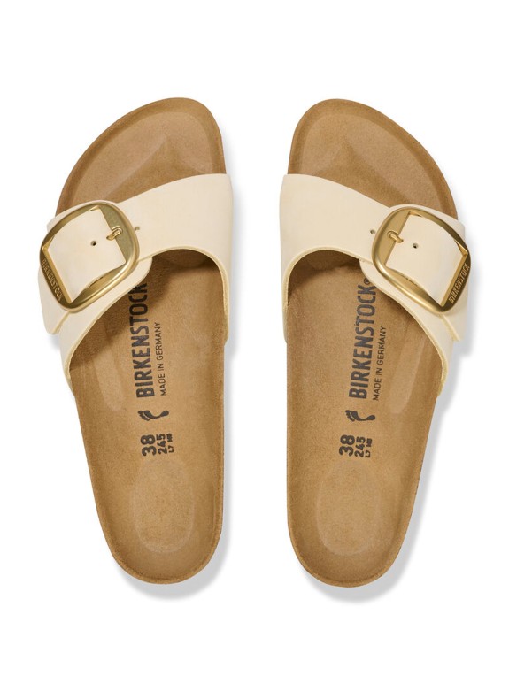 Sandalias Birkenstock Madrid Big Buckle Lenb beige