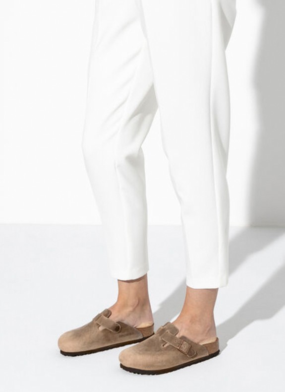 Zuecos Birkenstock Boston Leoi marrón