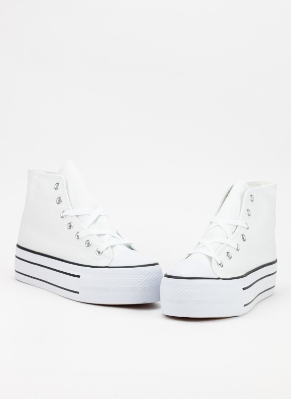 Bottes à plateforme blanches Keslem